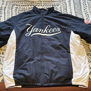 Majestic Navy and White Varsity Jacket